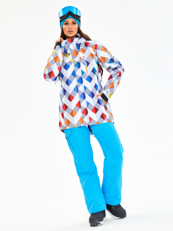 Женский сноубордический /горнолыжный костюм Alpha Endless Волшебное конфетти_003 / брюки 223/1421_BNZ Синий