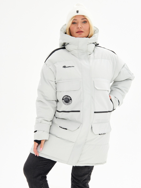 Женская зимняя мембранная куртка /парка /пальто OVERSIZE Azimuth Сказка 123/22900_22 (БР) Blanc de Blanc