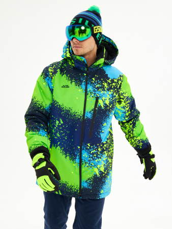 Мужской горнолыжный сноубордический костюм Alpha Endless Neon Crazy SNB 423/248_1 Разноцветный + P 224/001_7 Синий