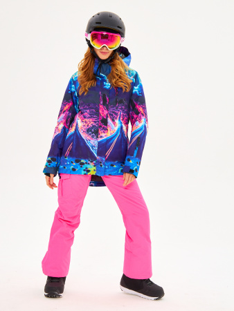 Женский сноубордический /горнолыжный костюм Alpha Endless Волшебное конфетти_002 / брюки 223/1421_PNK Розовый
