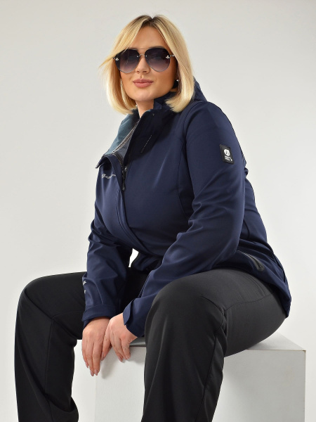 Женская куртка виндстопер /софтшелл синий Azimuth ВТ 20665_1_307 (БР)