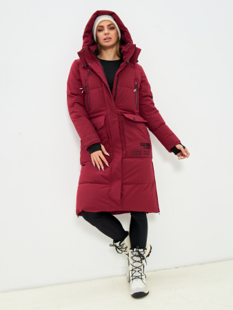 Женское зимнее мембранное пальто Azimuth Сибирская Снежинка 123/23874_23 Рубиновый