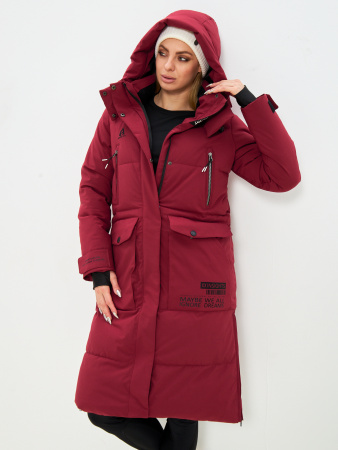 Женское зимнее мембранное пальто Azimuth Сибирская Снежинка 123/23874_23 Рубиновый