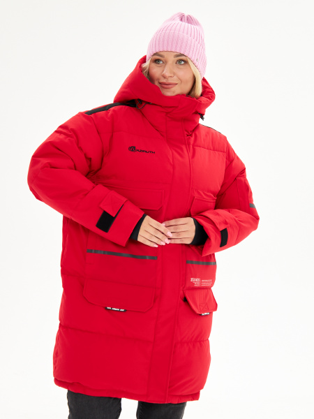 Женская зимняя мембранная куртка /парка /пальто OVERSIZE Azimuth Сказка 123/22900_25 (БР) Красный