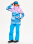 Женский сноубордический /горнолыжный костюм Alpha Endless Волшебное конфетти_011 / брюки 223/1421_BNZ Синий