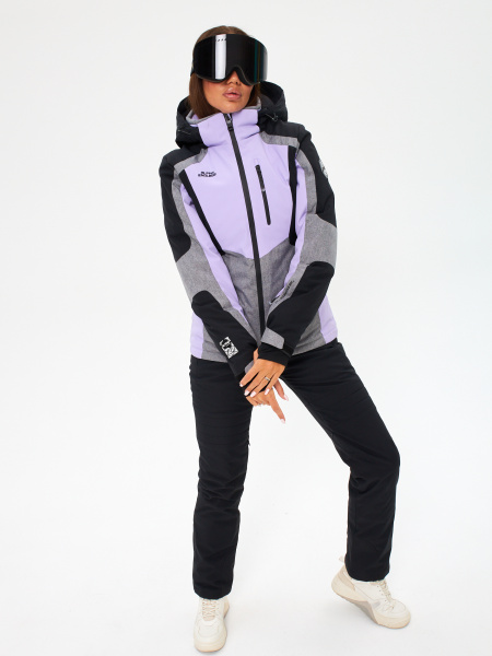 Женский горнолыжный / сноубордический костюм Alpha Endless Mountain Tech_4 Лавандовый туман / брюки 423/001_01 Черный