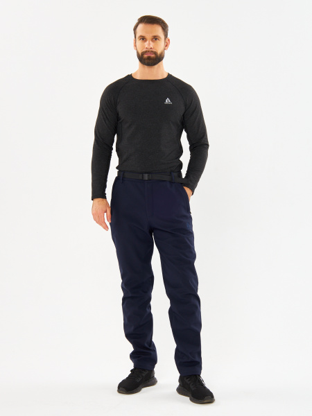 Мужские брюки виндстоперы на флисе Azimuth A22_703 Темно-Синий