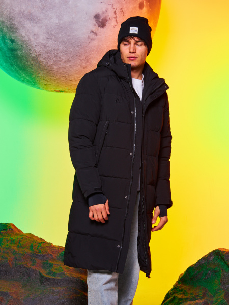 Мужское мембранное стеганное пальто Azimuth Снежный Витязь 123/23685_20 Черный