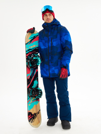 Мужской горнолыжный сноубордический костюм Alpha Endless Neon Crazy SNB 423/248_2 Разноцветный + P 224/001_7 Синий