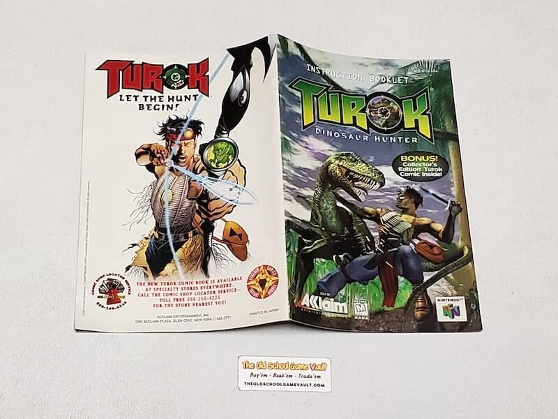 Turok Dinosaur Hunter - Authentic Nintendo 64 Instruction Manual 