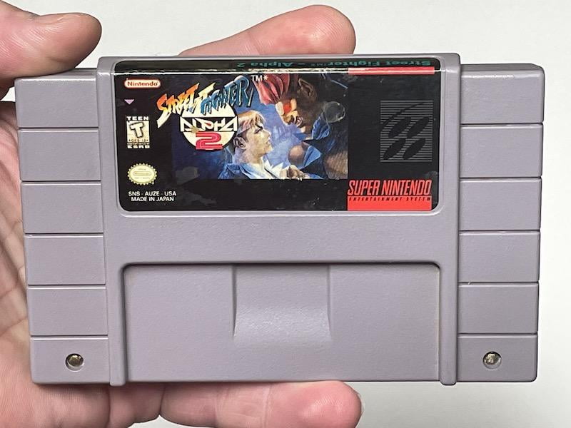 Authentic SNES Street Fighter Alpha 2 Game