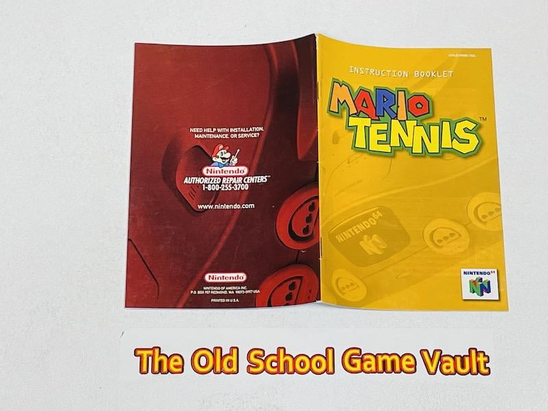 Mario Tennis - Authentic Nintendo 64 Instruction Manual 