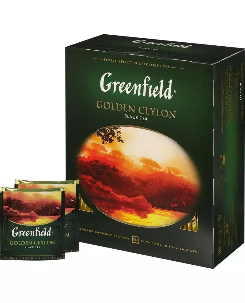 Чай greenfield golden ceylon 100 пакетиков