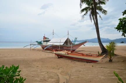 Bancas on the beach