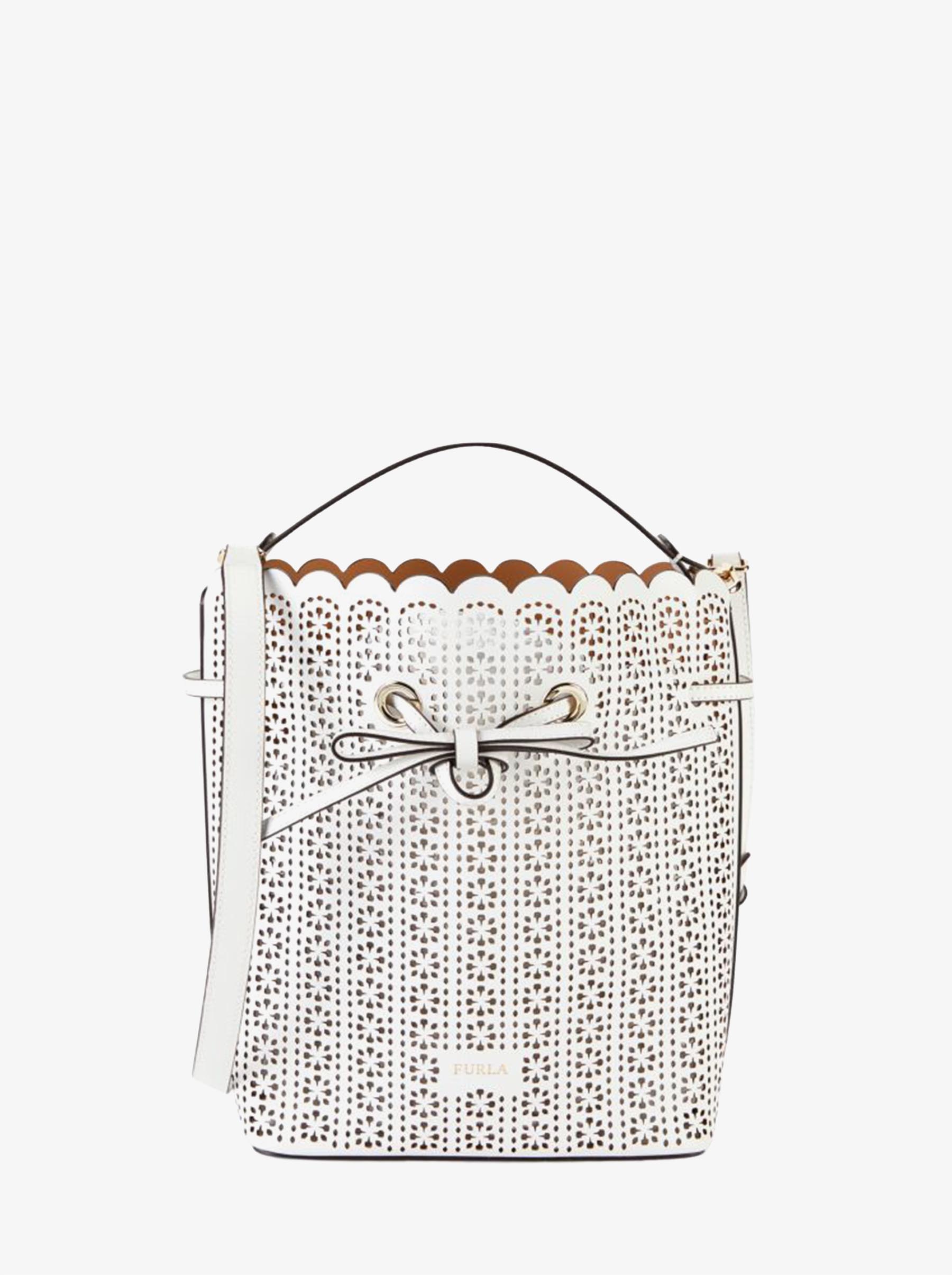 Сумка Furla Costanza Perforated Bucket Bag Large White