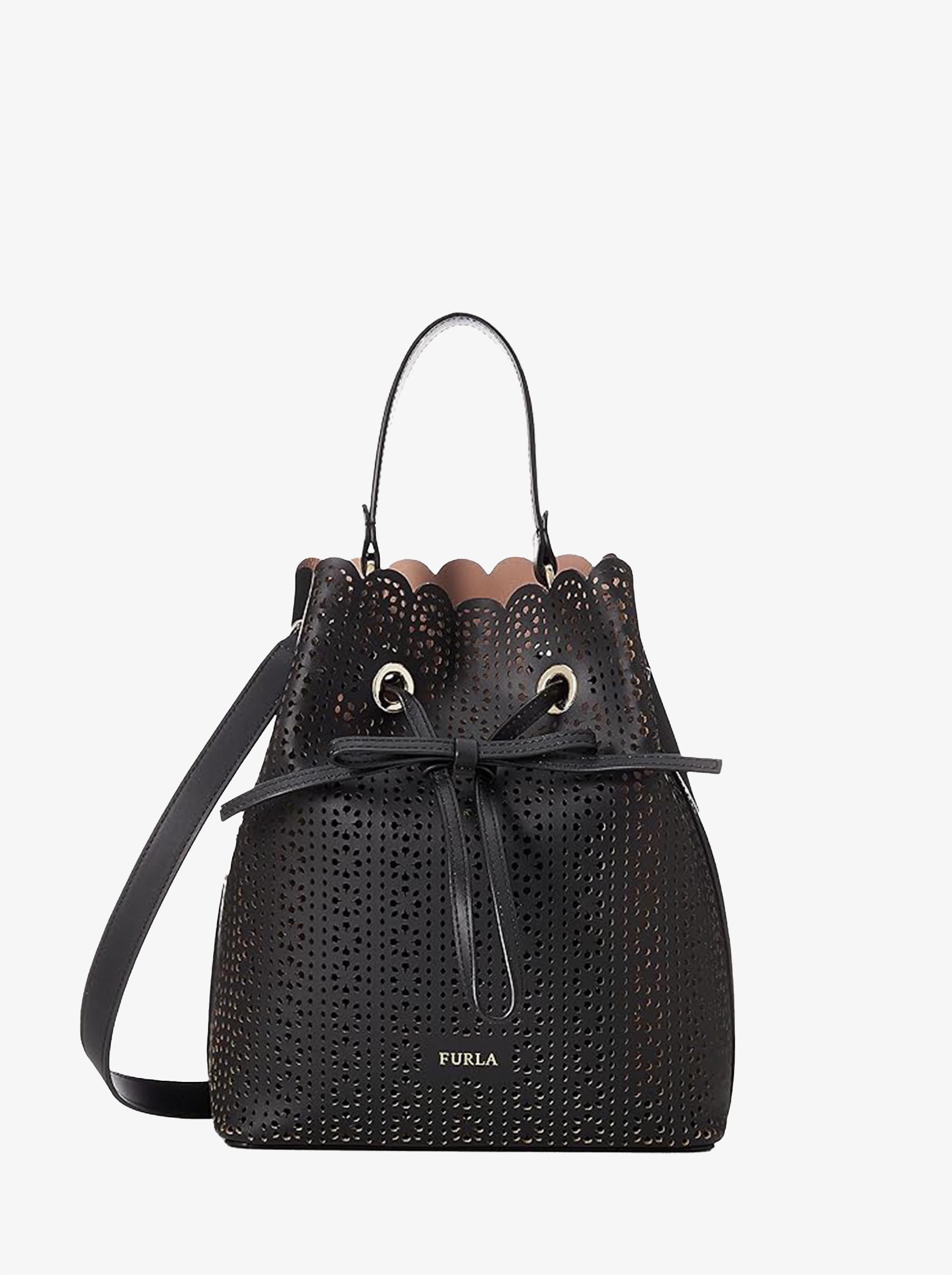 Сумка Furla Costanza Perforated Bucket Bag Large Black