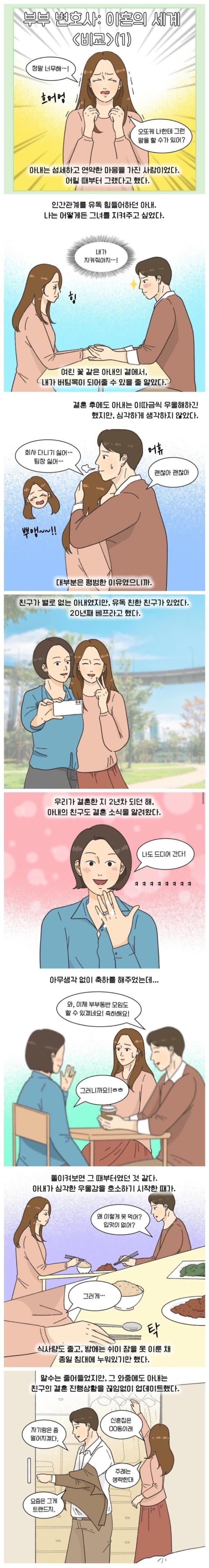 친구와 비교하다가 이혼한 부부