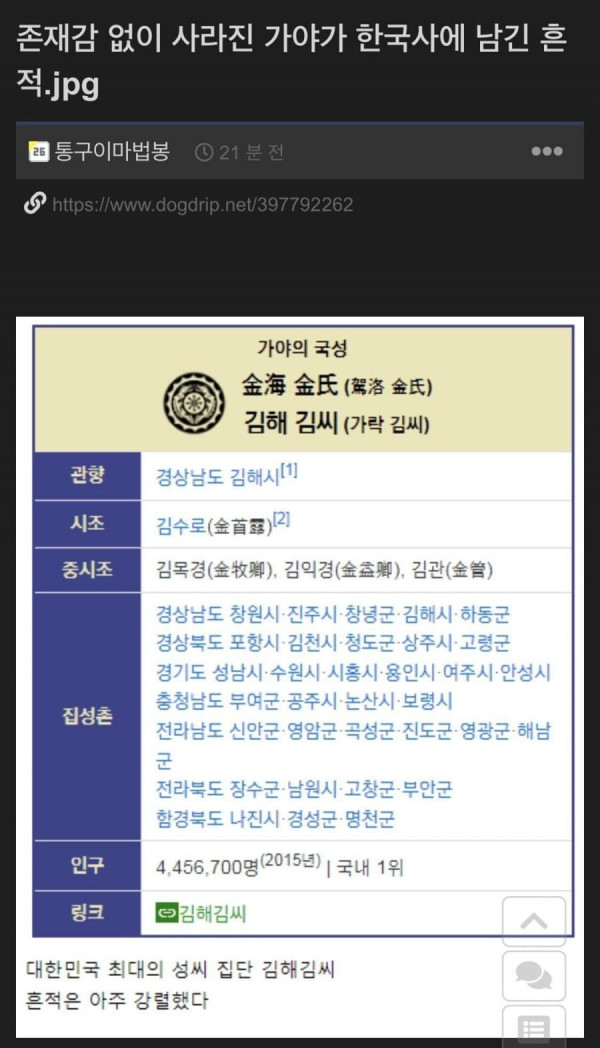 가야가 우리나라에 남긴 흔적