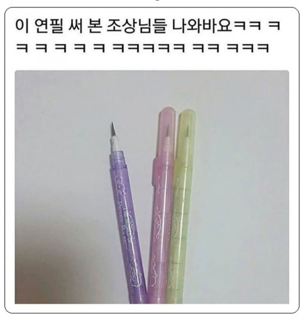 조상님들의 연필