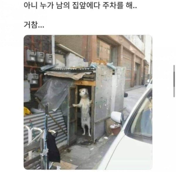 무단 주차에 화난 집주인