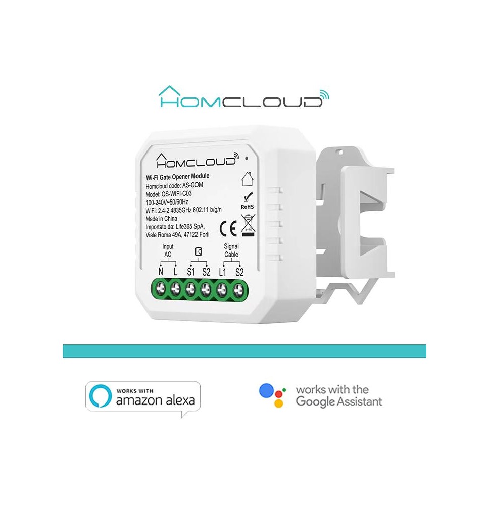 Modulo Cancelli/Garage ed Elettroserrature Wi-Fi 1CH incasso