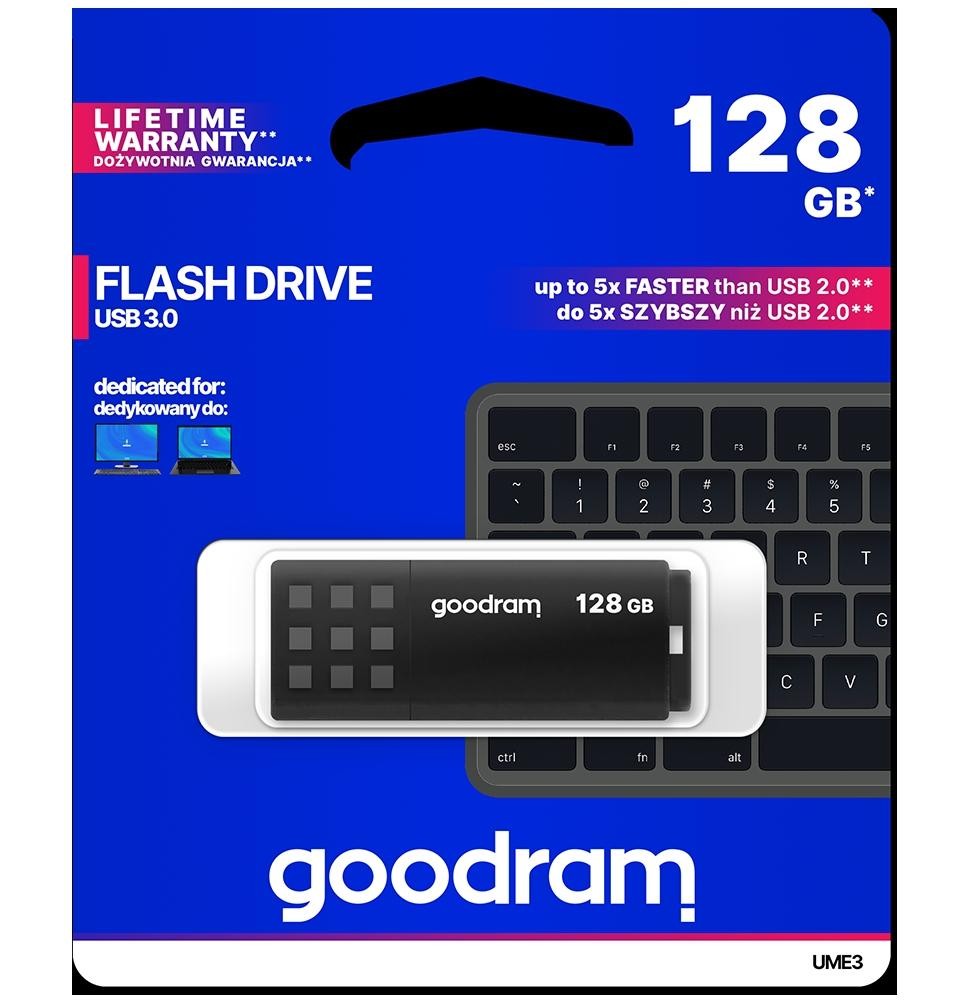 Pendrive GoodRAM 128GB BLACK USB 3.0 - retail blister