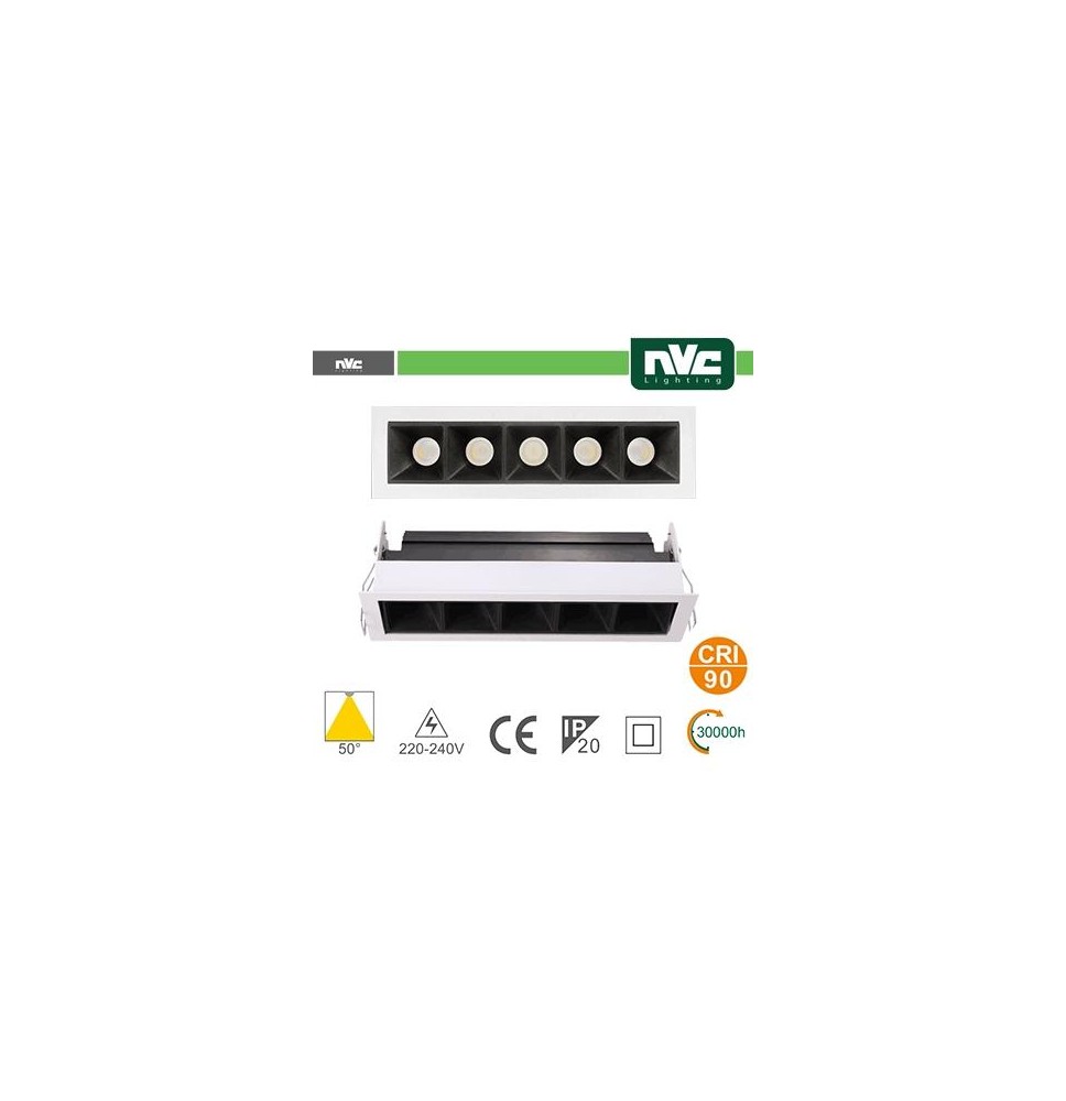 Incasso Multi lampada - 5X3W 970LM 4000K 50° 90CRI