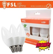 Lampada Oliva E14: Confezione PROMO 3PACK - 6W 3000K