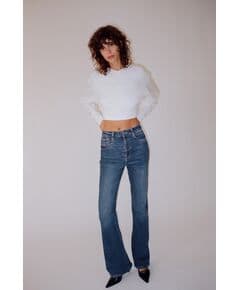 Zara   z1975 flared high-waist jeans , Цвет: Синий, Размер: 32