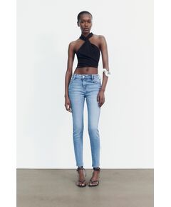 Zara   z1975 skinny mid-rise basic jeans , Цвет: Синий, Размер: 42