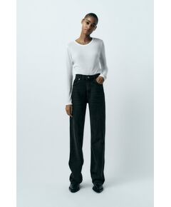 Zara Джинсы trf high-rise wide-leg , Цвет: Черный, Размер: 32