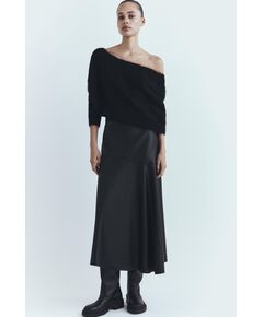 Zara  : пальто-жакет с асимметричными рукавами из смеси альпака, Цвет: Черный, Размер: S