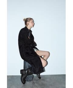 Zara Плоские ботинки на щиколотку с пряжками , Цвет: Черный, Размер: 35