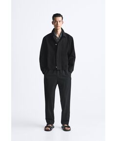 Zara Тренировочные брюки с поясом "comfort fit jogger". , Цвет: Черный, Размер: S