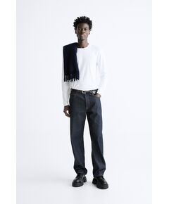 Zara Футболка slim fit long sleeve , Цвет: Белый, Размер: XXS (US XXS)