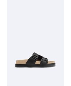 Zara   double-strap sandals , Цвет: Черный, Размер: 39