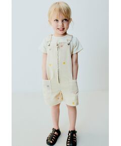 Zara Короткий цветочный комбинезон , Цвет: Бежевый, Размер: 1½ лет (86 см)