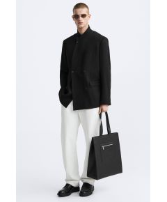 Zara   zip-up tote 