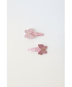 Zara Pack of two shiny butterfly hair clips 