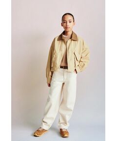 Zara Хлопковая куртка с контрастным воротником , Цвет: Коричневый, Размер: 8-9 лет (130 см)