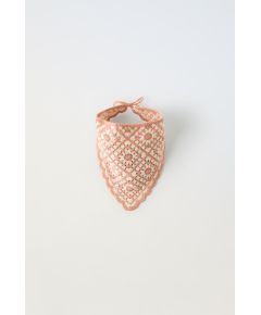 Zara   floral crochet knit bandana 