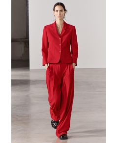 Zara Коллекция zw collection minimalist fitted blazer , Цвет: Красный, Размер: XS