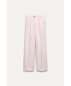 Zara Брюки прямого кроя из коллекции zw collection , Цвет: Розовый, Размер: XL