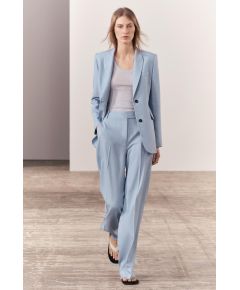 Zara   zw collection straight-fit suit trousers , Цвет: Синий, Размер: M