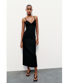 Zara   stretch midi dress , Цвет: Черный, Размер: XS