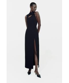 Zara Платье с вырезом crepe cut-out , Цвет: Черный, Размер: XS