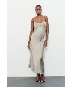 Zara   midi cami dress , Цвет: Серый, Размер: XS