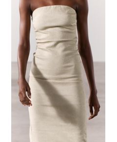 Zara Сохрани  zw collection faded fitted dress , Цвет: Бежевый, Размер: XS