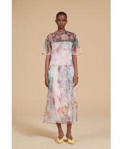 Zara   zw collection floral print dress , Цвет: С принтом, Размер: M-L