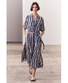 Zara Платье с геометрическим принтом из коллекции zara woman, Цвет: С принтом, Размер: XS